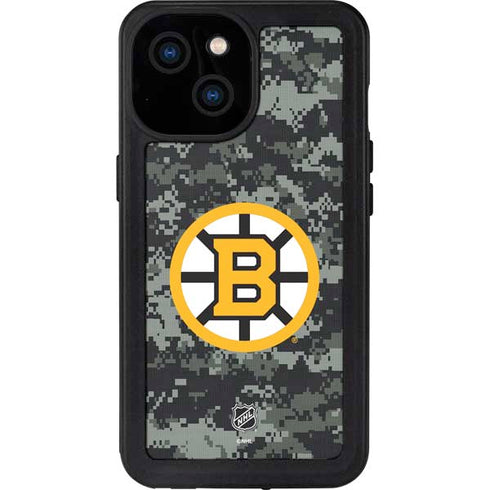 NHL Boston Bruins Camo iPhone 15 Waterproof Case